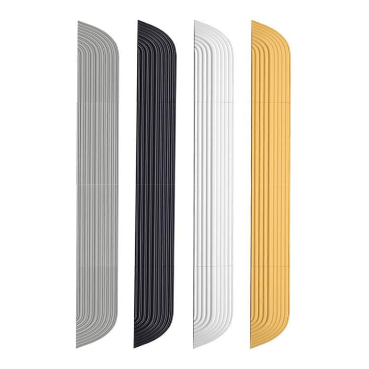 JUNSUNMAY For Ecovacs / iRobot / Mijia / Dreame Sweeping Robot Universal Silicone Threshold Bars Ramp Mat(Black)