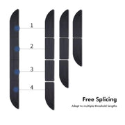 JUNSUNMAY For Ecovacs / iRobot / Mijia / Dreame Sweeping Robot Universal Silicone Threshold Bars Ramp Mat(Black)