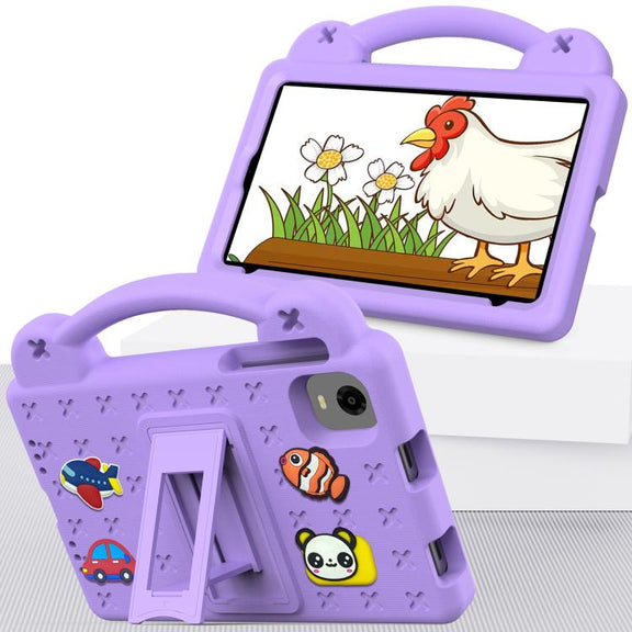 For Alldocube iPlay Mini 2 2024 Handle Kickstand Children EVA Shockproof Tablet Case(Light Purple)