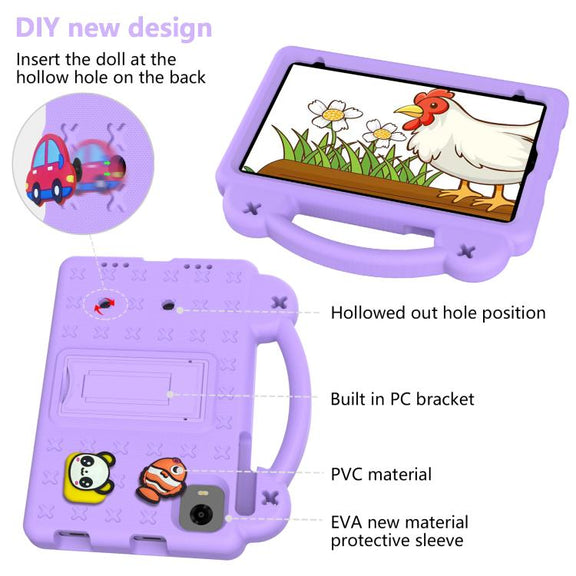 For Alldocube iPlay Mini 2 2024 Handle Kickstand Children EVA Shockproof Tablet Case(Light Purple)