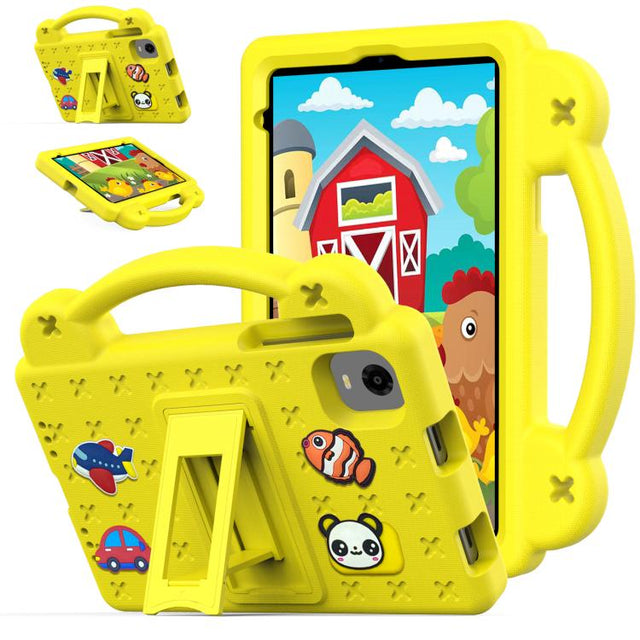 For Alldocube iPlay Mini 2 2024 Handle Kickstand Children EVA Shockproof Tablet Case(Yellow)