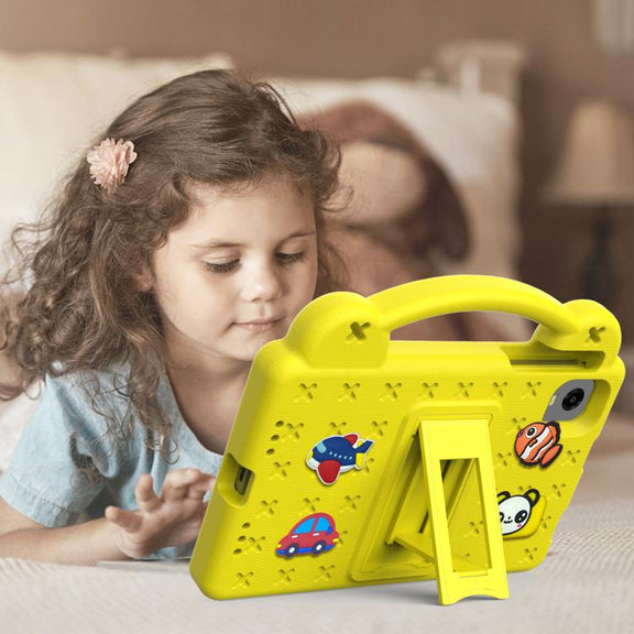 For Alldocube iPlay 60 Mini Turbo 2024 Handle Kickstand Children EVA Shockproof Tablet Case(Yellow)