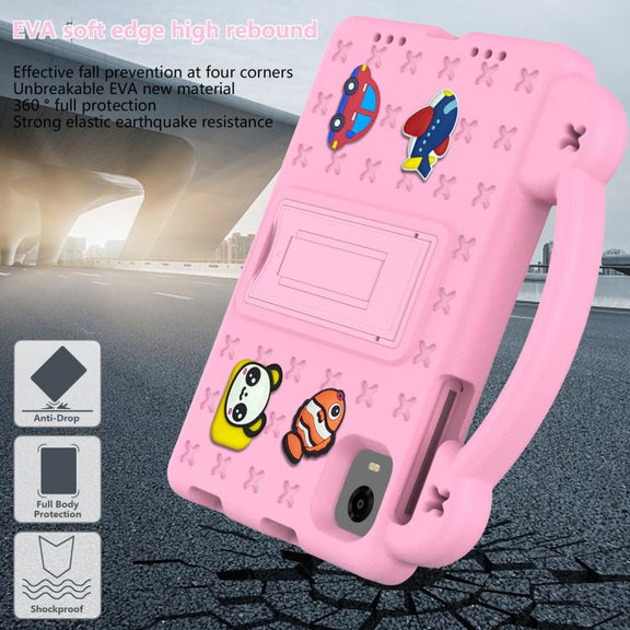 For Alldocube iPlay 50 Mini Pro 2023 8.4 Handle Kickstand Children EVA Shockproof Tablet Case(Pink)