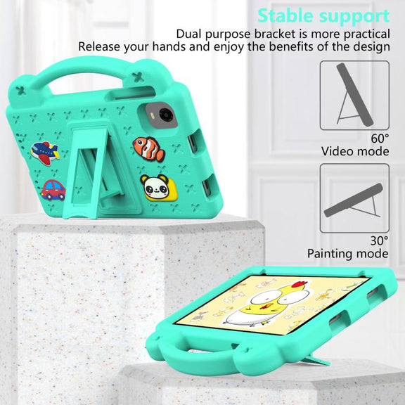 For Alldocube iPlay 50 Mini Pro 2023 8.4 Handle Kickstand Children EVA Shockproof Tablet Case(Mint Green)