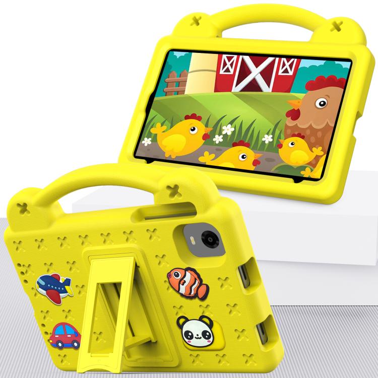 For Alldocube iPlay 50 Mini Pro 2023 8.4 Handle Kickstand Children EVA Shockproof Tablet Case(Yellow) - CUBE by PMC TechLife | Online Shopping South Africa | PMC TechLife | Buy Now Pay Later Mobicred