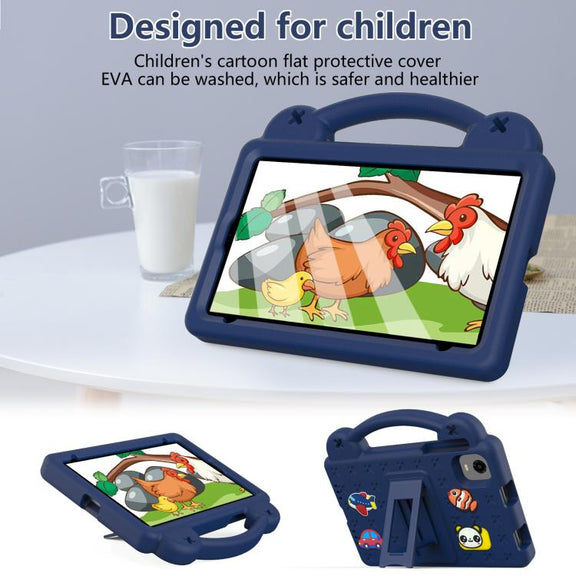For Alldocube iPlay 50 Mini Pro 2023 8.4 Handle Kickstand Children EVA Shockproof Tablet Case(Navy Blue)