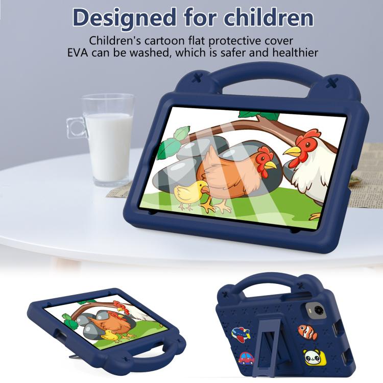For Alldocube iPlay 50 Mini Pro 2023 8.4 Handle Kickstand Children EVA Shockproof Tablet Case(Navy Blue)