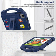 For Alldocube iPlay 50 Mini Pro 2023 8.4 Handle Kickstand Children EVA Shockproof Tablet Case(Navy Blue)