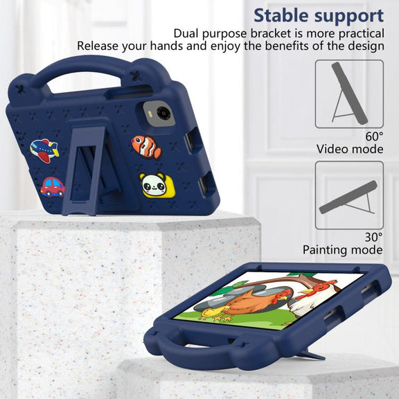 For Alldocube iPlay 50 Mini Pro 2023 8.4 Handle Kickstand Children EVA Shockproof Tablet Case(Navy Blue)