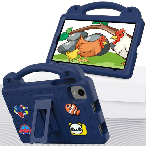 For Alldocube iPlay 50 Mini Pro 2023 8.4 Handle Kickstand Children EVA Shockproof Tablet Case(Navy Blue)