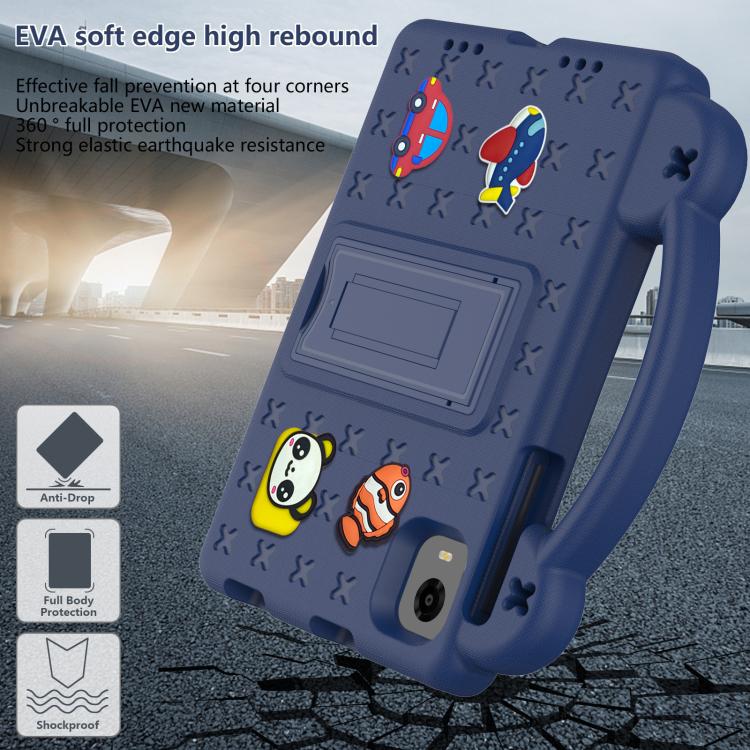 For Alldocube iPlay 50 Mini Pro 2023 8.4 Handle Kickstand Children EVA Shockproof Tablet Case(Navy Blue)