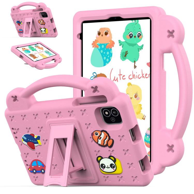 For NEC Lavie Tab T11 T1155 2024 Handle Kickstand Children EVA Shockproof Tablet Case(Pink) - Others by PMC TechLife | Online Shopping South Africa | PMC TechLife | Buy Now Pay Later Mobicred