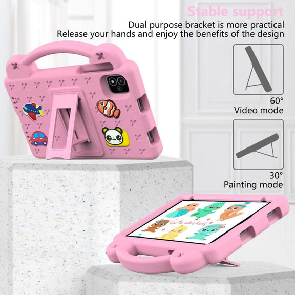 For NEC Lavie Tab T11 T1155 2024 Handle Kickstand Children EVA Shockproof Tablet Case(Pink)