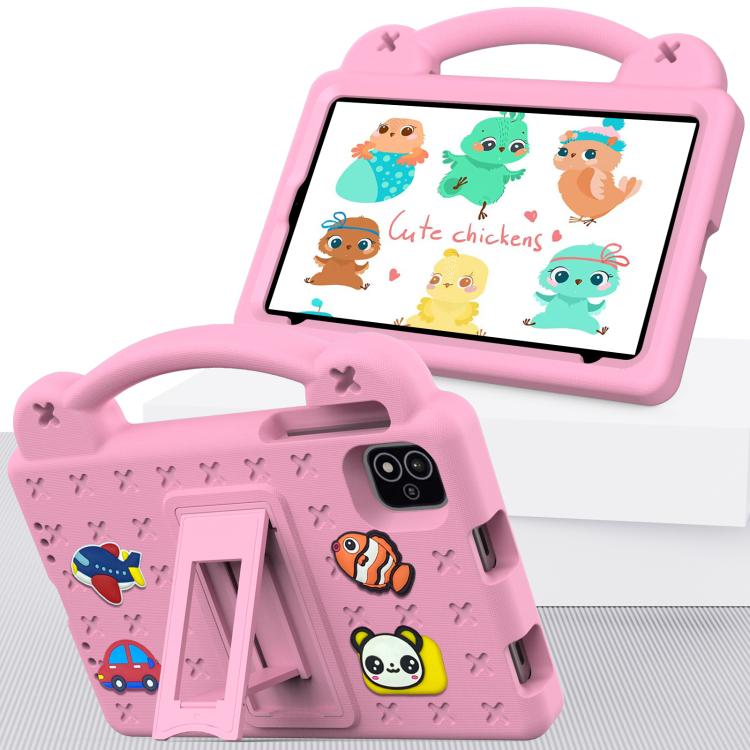 For NEC Lavie Tab T11 T1155 2024 Handle Kickstand Children EVA Shockproof Tablet Case(Pink)