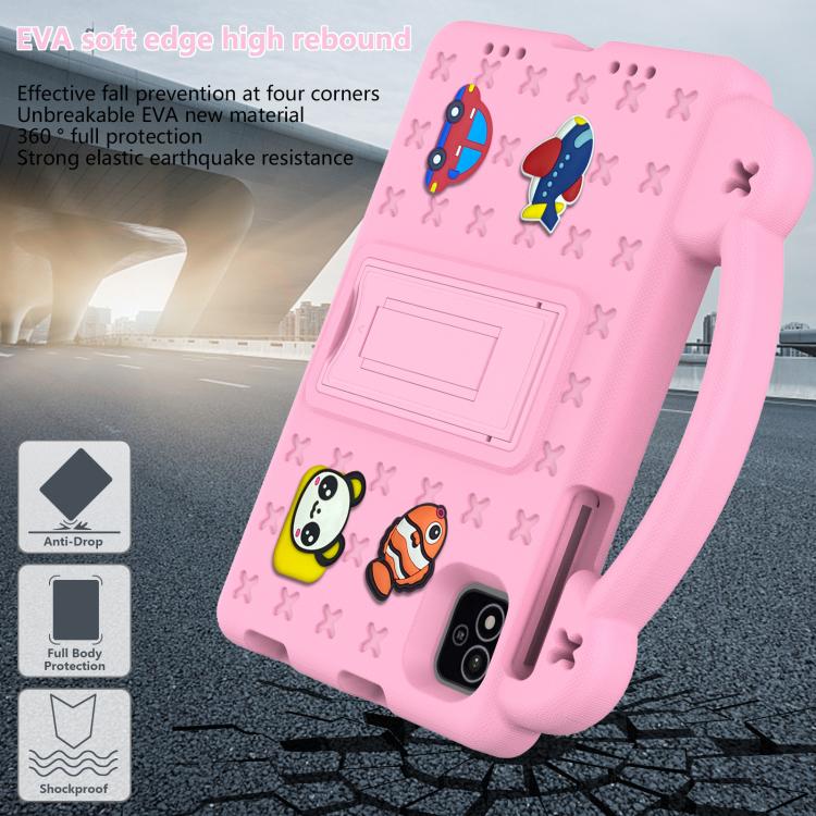 For NEC Lavie Tab T11 T1155 2024 Handle Kickstand Children EVA Shockproof Tablet Case(Pink) - Others by PMC TechLife | Online Shopping South Africa | PMC TechLife | Buy Now Pay Later Mobicred