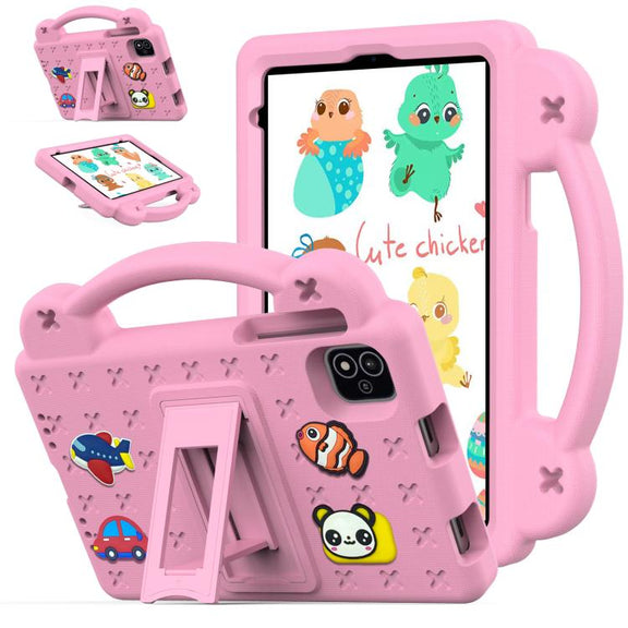 For NEC Lavie Tab T11 T1155 2024 Handle Kickstand Children EVA Shockproof Tablet Case(Pink)