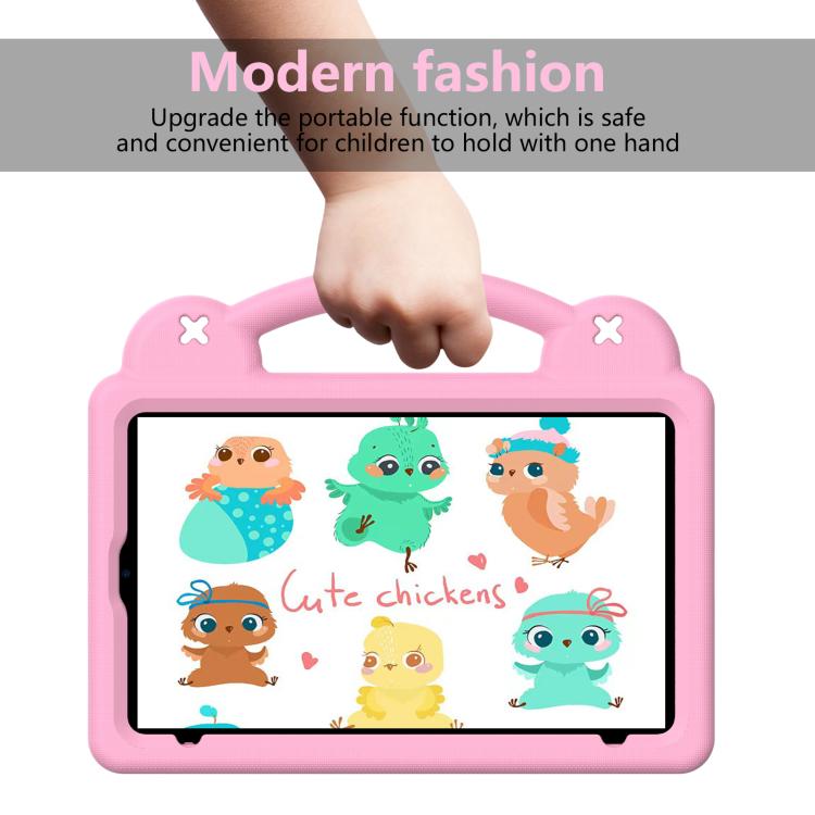For NEC Lavie Tab T11 T1155 2024 Handle Kickstand Children EVA Shockproof Tablet Case(Pink)