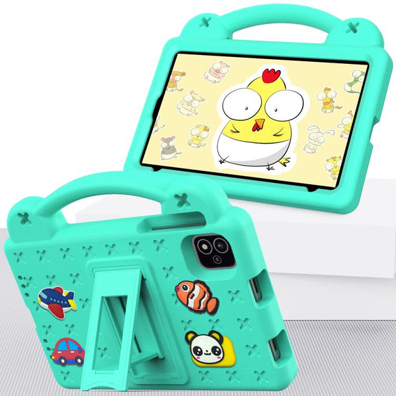 For NEC Lavie Tab T11 T1155 2024 Handle Kickstand Children EVA Shockproof Tablet Case(Mint Green)