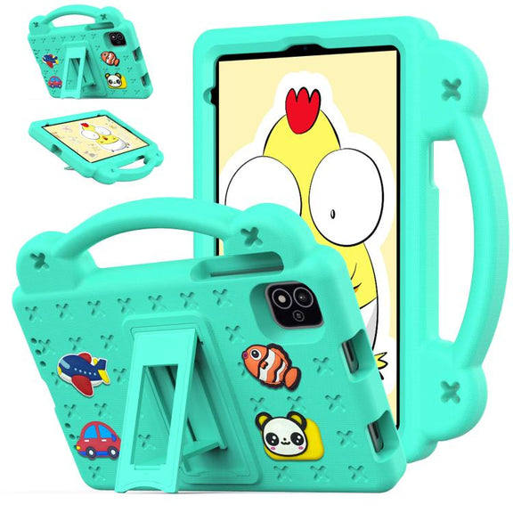 For NEC Lavie Tab T11 T1155 2024 Handle Kickstand Children EVA Shockproof Tablet Case(Mint Green)