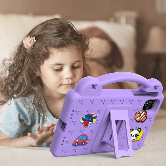 For NEC Lavie Tab T11 T1155 2024 Handle Kickstand Children EVA Shockproof Tablet Case(Light Purple)