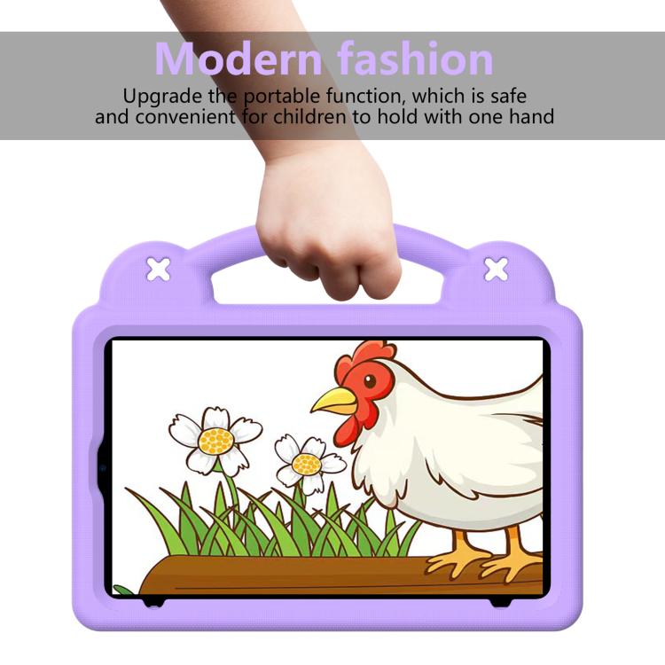 For NEC Lavie Tab T11 T1155 2024 Handle Kickstand Children EVA Shockproof Tablet Case(Light Purple)