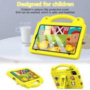 For NEC Lavie Tab T11 T1155 2024 Handle Kickstand Children EVA Shockproof Tablet Case(Yellow)