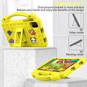 For NEC Lavie Tab T11 T1155 2024 Handle Kickstand Children EVA Shockproof Tablet Case(Yellow)