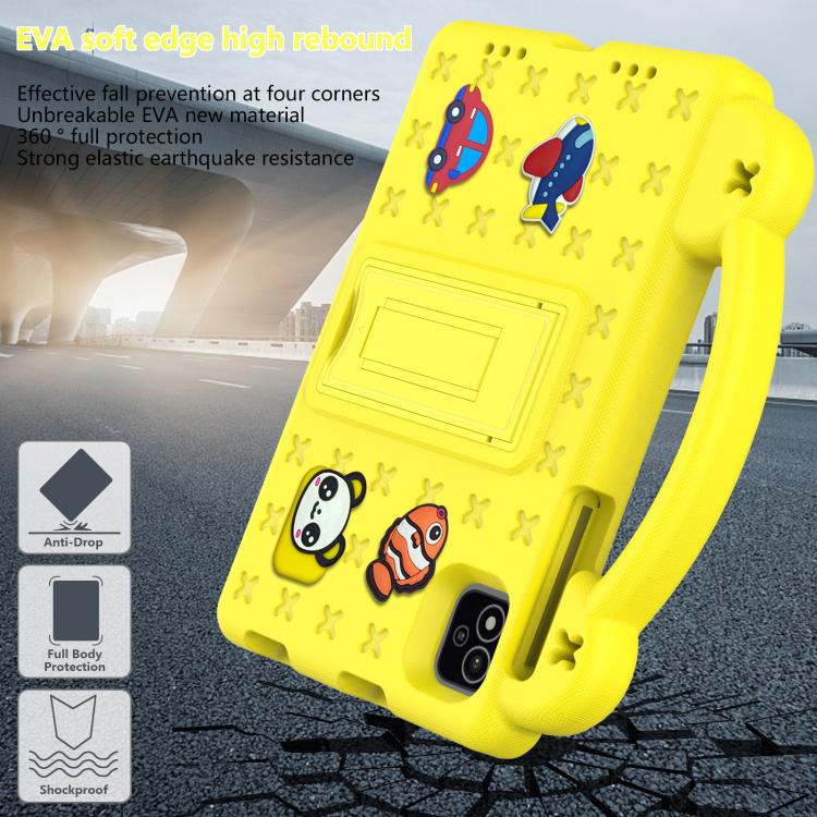 For NEC Lavie Tab T11 T1155 2024 Handle Kickstand Children EVA Shockproof Tablet Case(Yellow) - Others by PMC TechLife | Online Shopping South Africa | PMC TechLife | Buy Now Pay Later Mobicred