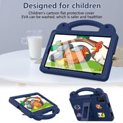 For NEC Lavie Tab T11 T1155 2024 Handle Kickstand Children EVA Shockproof Tablet Case(Navy Blue)