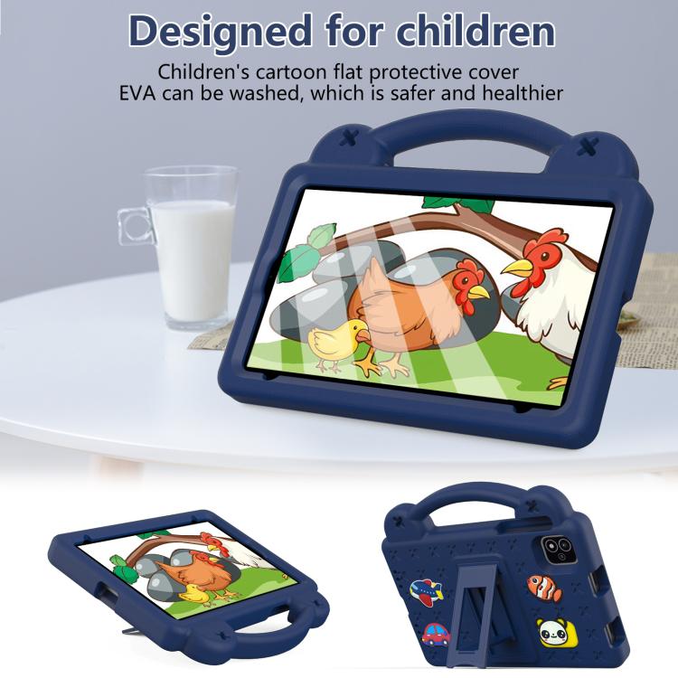 For NEC Lavie Tab T11 T1155 2024 Handle Kickstand Children EVA Shockproof Tablet Case(Navy Blue)