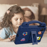 For NEC Lavie Tab T11 T1155 2024 Handle Kickstand Children EVA Shockproof Tablet Case(Navy Blue)