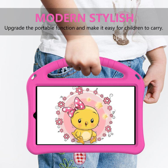 For NEC Lavie Tab T9 9 inch 2024 EVA Shockproof Tablet Case with Holder(Rose Red)