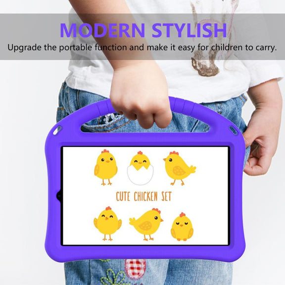 For NEC Lavie Tab T9 9 inch 2024 EVA Shockproof Tablet Case with Holder(Purple)