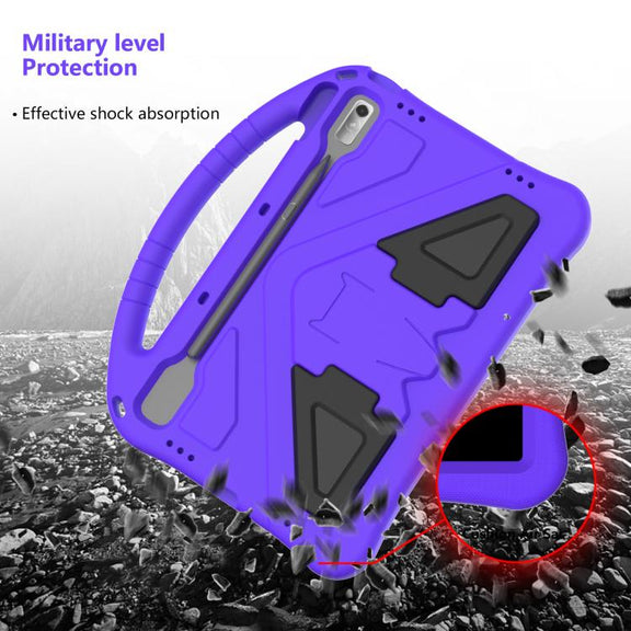 For NEC Lavie Tab T11 T1195  EVA Shockproof Tablet Case with Holder(Purple)
