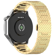 For OPPO Watch X2 Twill Texture Stainless Steel Metal Watch Band(Gold)