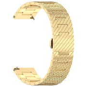 For OPPO Watch X2 Twill Texture Stainless Steel Metal Watch Band(Gold)