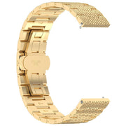 For OPPO Watch X2 Twill Texture Stainless Steel Metal Watch Band(Gold)