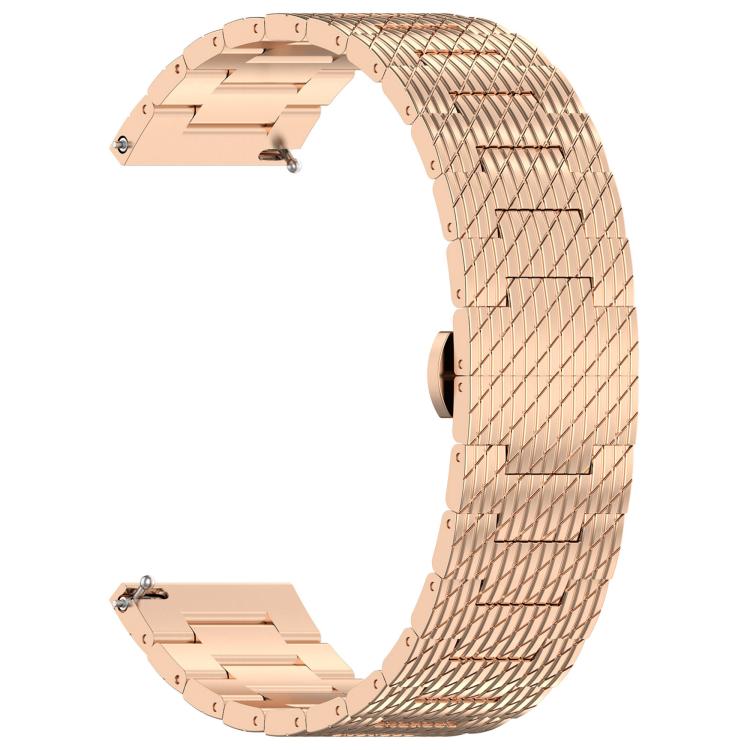 For OPPO Watch X2 Twill Texture Stainless Steel Metal Watch Band(Rose Gold) - free shipping - PMC TechLife - Order now!