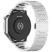 For OPPO Watch X2 Twill Texture Stainless Steel Metal Watch Band(Silver)