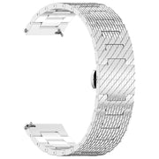 For OPPO Watch X2 Twill Texture Stainless Steel Metal Watch Band(Silver)