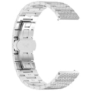For OPPO Watch X2 Twill Texture Stainless Steel Metal Watch Band(Silver)