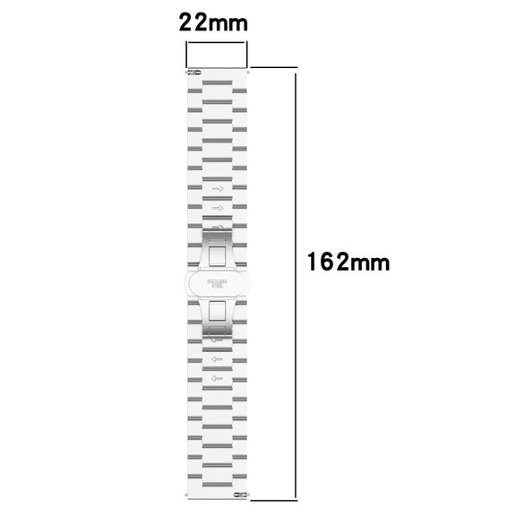 For OPPO Watch X2 Twill Texture Stainless Steel Metal Watch Band(Silver)