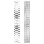 For OPPO Watch X2 Twill Texture Stainless Steel Metal Watch Band(Silver)