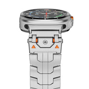 For Samsung Galaxy Watch 7 Ultra 47mm Stainless Steel Butterfly Buckle Metal Watch Band(Silver)