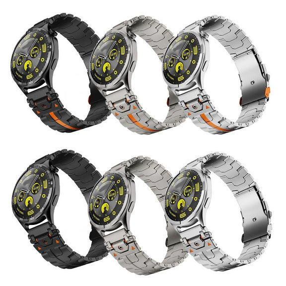 22mm Stainless Steel Safety Buckle Metal Watch Band(Silver)