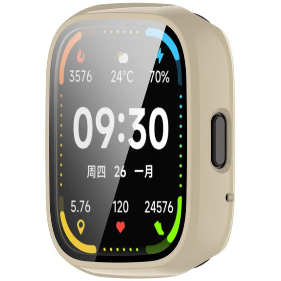 For Lexin Watch 3 Tempered Film Integrated PC Watch Protective Case(Ivory White)