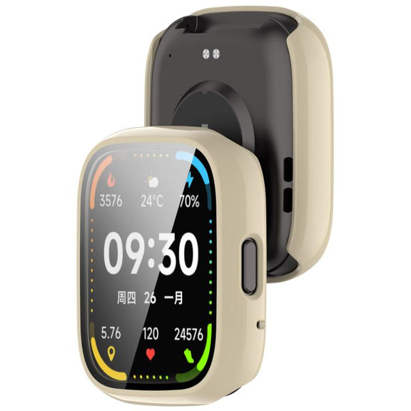 For Lexin Watch 3 Tempered Film Integrated PC Watch Protective Case(Ivory White)