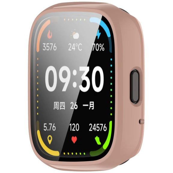 For Lexin Watch 3 Tempered Film Integrated PC Watch Protective Case(Cherry Pink)