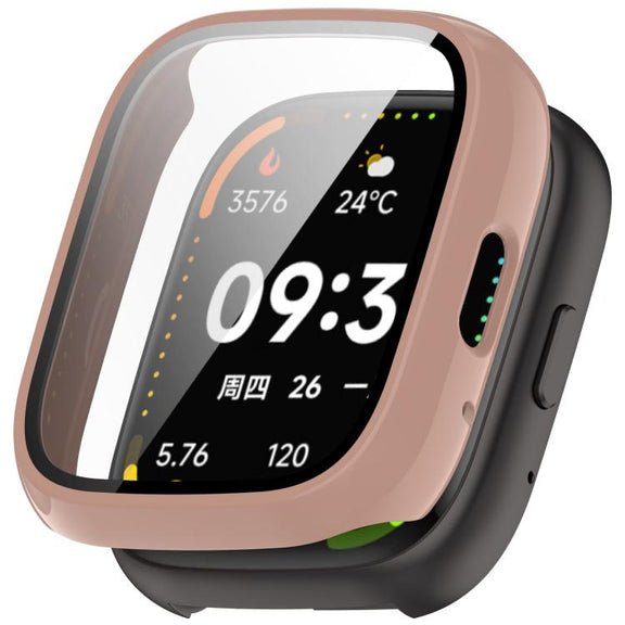 For Lexin Watch 3 Tempered Film Integrated PC Watch Protective Case(Cherry Pink)