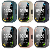 For Lexin Watch 3 Tempered Film Integrated PC Watch Protective Case(Cherry Pink)